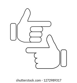 hand with finger, confirm icon