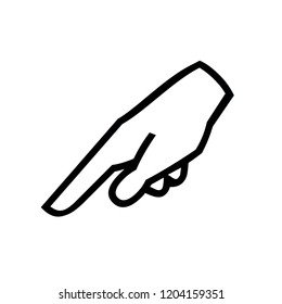 hand finger direction up, down, right, left, south, north, west, east direction icons set
