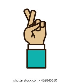 hand finger gesture palm icon. Isolated and flat illustration. Vector graphic