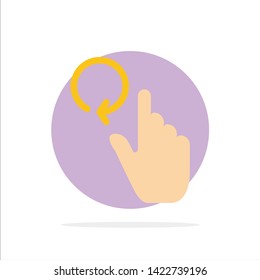 Hand, Finger, Gestures, Reload Abstract Circle Background Flat color Icon