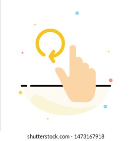 Hand, Finger, Gestures, Reload Abstract Flat Color Icon Template