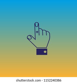 the hand, finger, icon