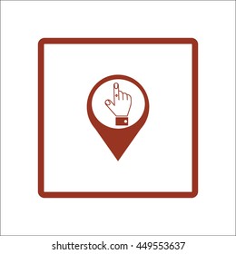 the hand, finger, icon