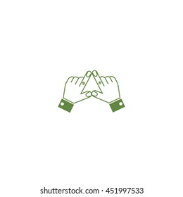 the hand, finger, icon