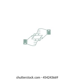 the hand, finger, icon