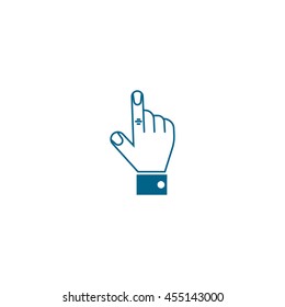 the hand, finger, icon