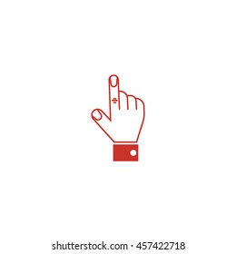 the hand, finger, icon