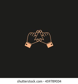 the hand, finger, icon