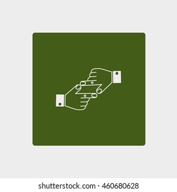 the hand, finger, icon