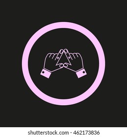 the hand, finger, icon