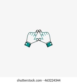 the hand, finger, icon