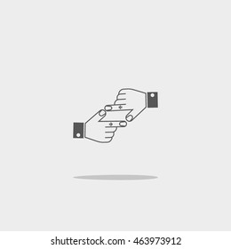 the hand, finger, icon