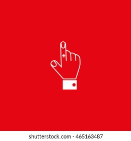the hand, finger, icon