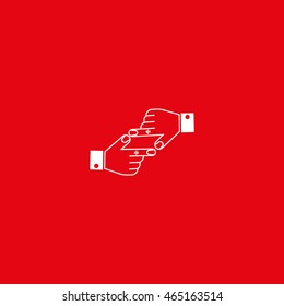 the hand, finger, icon
