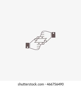 the hand, finger, icon