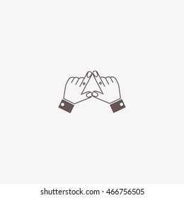 the hand, finger, icon