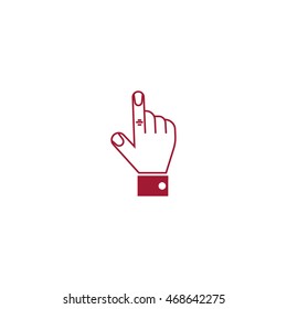 the hand, finger, icon