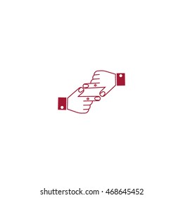 the hand, finger, icon