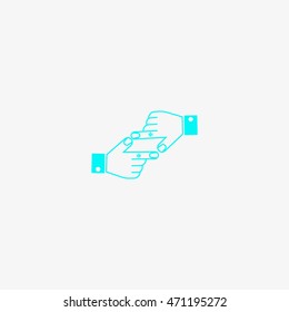 the hand, finger, icon