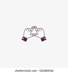 the hand, finger, icon