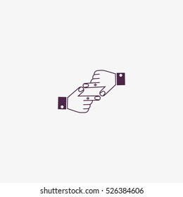 the hand, finger, icon