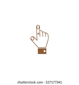 the hand, finger, icon