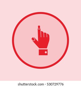 the hand, finger, icon