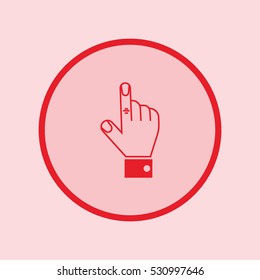the hand, finger, icon