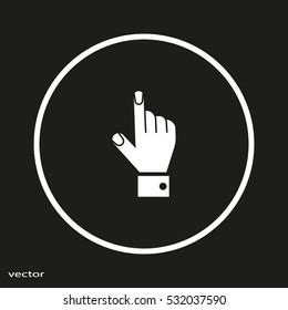 the hand, finger, icon