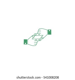 the hand, finger, icon