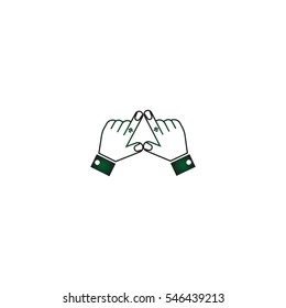 the hand, finger, icon