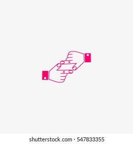 the hand, finger, icon