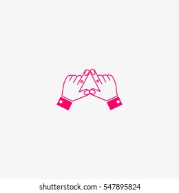 the hand, finger, icon