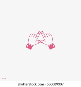 the hand, finger, icon
