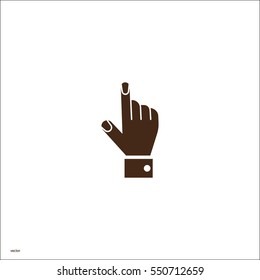 the hand, finger, icon
