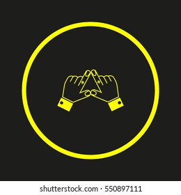 the hand, finger, icon