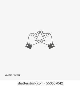 the hand, finger, icon