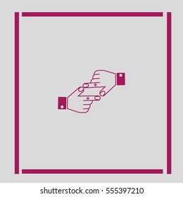the hand, finger, icon