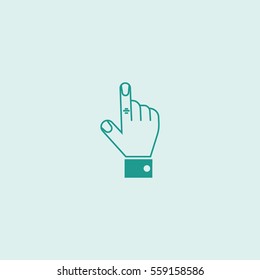 the hand, finger, icon