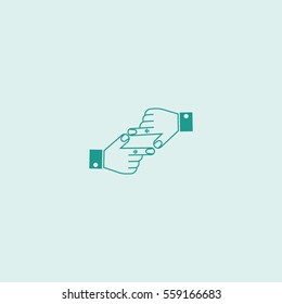 the hand, finger, icon