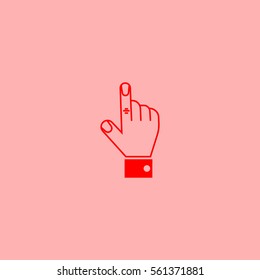 the hand, finger, icon
