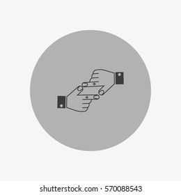 the hand, finger, icon