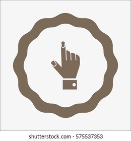 the hand, finger, icon