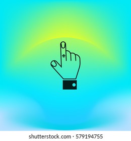 the hand, finger, icon