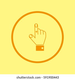 the hand, finger, icon