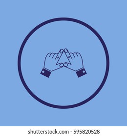 the hand, finger, icon