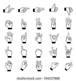 Hand, finger, icon