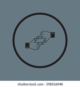 the hand, finger, icon