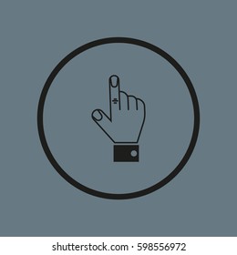 the hand, finger, icon