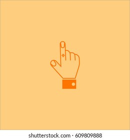 the hand, finger, icon